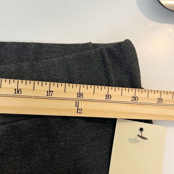 NEW Sejour Dark Gray Ponte Knit Pull On Pants Nordstrom Slit Hem - Size 2X - Picture 6 of 8
